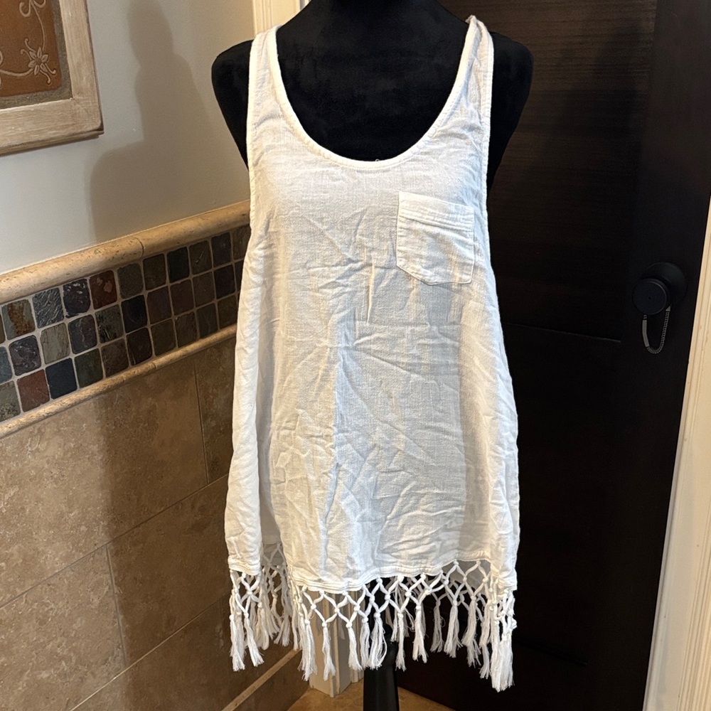 Victoria's Secret Cream Fringe Coverup